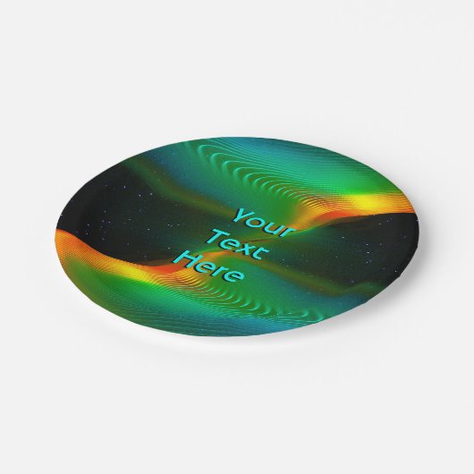 Quantenverschmelzung Pappteller (Schrägansicht)