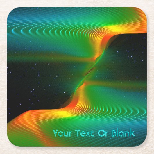 Quantenverschmelzung Rechteckiger Pappuntersetzer (Vorderseite)