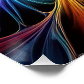 Quantenwinde: AI-mehrfarbiges Fraktal Poster (Ecke)