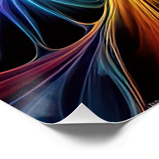 Quantenwinde: AI-mehrfarbiges Fraktal Poster (Ecke)