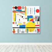 Quantum Bauhaus Geometric Pattern  Leinwanddruck (Insitu (Holzboden))