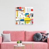 Quantum Bauhaus Geometrisches Muster Leinwanddruck (Insitu (Wohnzimmer))