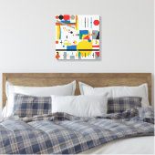 Quantum Bauhaus Geometrisches Muster Leinwanddruck (Insitu (Schlafzimmer))