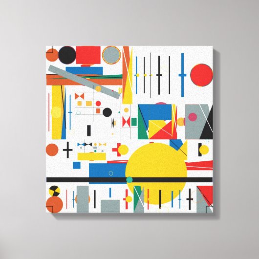 Quantum Bauhaus Geometrisches Muster Leinwanddruck (Vorderseite)
