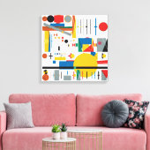 Quantum Bauhaus Geometrisches Muster Leinwanddruck (Insitu (Wohnzimmer))