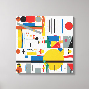 Quantum Bauhaus Geometrisches Muster Leinwanddruck