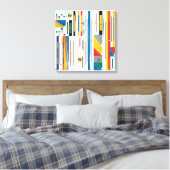 Quantum Bauhaus geometrisches Muster  Leinwanddruck (Insitu (Schlafzimmer))