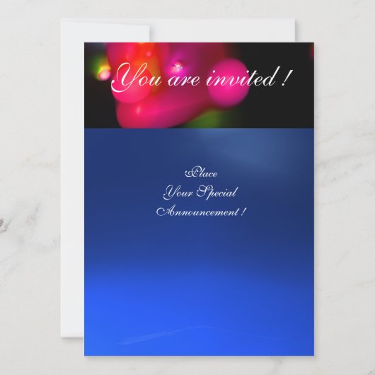 QUANTUM BUBBLE MONOGRAMM rot Einladung (Rückseite)