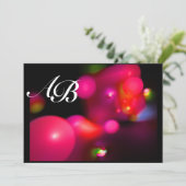 QUANTUM BUBBLE Rot Rosa Einladung (Stehend Vorderseite)