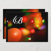 QUANTUM BUBBLE Rot Rosa Einladung (Vorne/Hinten)