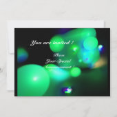 QUANTUM BUBBLE schwarz grün Einladung (Rückseite)