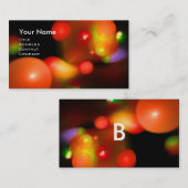 QUANTUM BUBBLES 2 MONOGRAM Lebendes schwarzes Rot Visitenkarte (Vorne/Hinten)