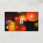QUANTUM BUBBLES 2 MONOGRAM Lebendes schwarzes Rot Visitenkarte (Rückseite)