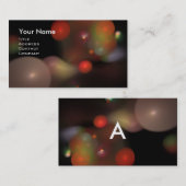 QUANTUM BUBBLES 2 MONOGRAM Lebendes schwarzes Rot Visitenkarte (Vorne/Hinten)