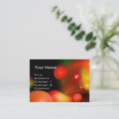 QUANTUM BUBBLES MONOGRAM Lebendes rosa Rot Visitenkarte (Stehend Vorderseite)