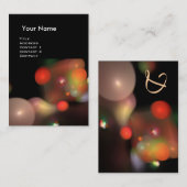 QUANTUM BUBBLES MONOGRAM Lebendes Rot Visitenkarte (Vorne/Hinten)