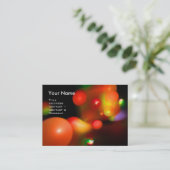 QUANTUM BUBBLES MONOGRAM Lebendiger, roter Orangen Visitenkarte (Stehend Vorderseite)