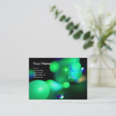 QUANTUM BUBBLES MONOGRAM Lebhaftes Grün Visitenkarte (Stehend Vorderseite)