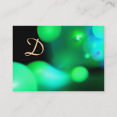 QUANTUM BUBBLES MONOGRAM Lebhaftes Grün Visitenkarte (Rückseite)