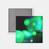 QUANTUM BUBBLES roter Veilchen Magnet (Vorderseite/Rückseite)