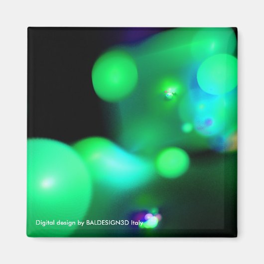 QUANTUM BUBBLES roter Veilchen Magnet (Vorne)