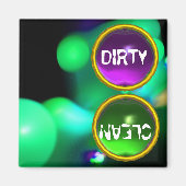 QUANTUM-BUBBLES UND LILA GRÜNE GEMS tadellos saube Magnet (Vorne)