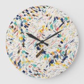Quantum Chaos Mandala Kunst Große Wanduhr (Vorderseite)