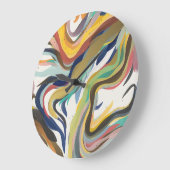 Quantum Chaos Mandala-Kunst Große Wanduhr (Winkel)