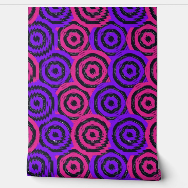 Quantum Colours Geometric Pattern  Tapete (Abrollen)