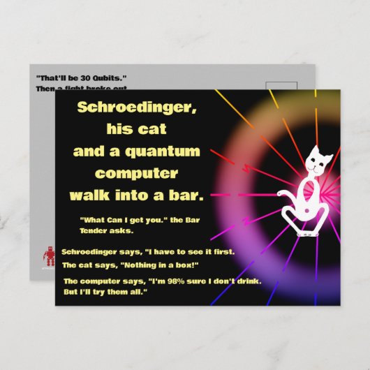 Quantum Computer Funny Postkarte (Vorne/Hinten)