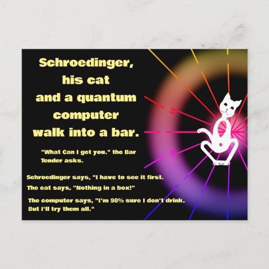 Quantum Computer Funny Postkarte (Vorderseite)