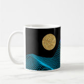 Quantum Disco Dimension Lila Schwarzes Gold Kaffeetasse (Links)