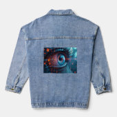 Quantum Eye Damen-Denimjacke Jeansjacke (Rückseite)