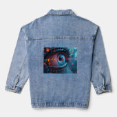 Quantum Eye Damen-Denimjacke Jeansjacke (Rückseite)