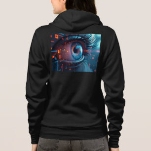Quantum Eye Damen schwarzes Bella Kapuzen-Sweatshi Hoodie