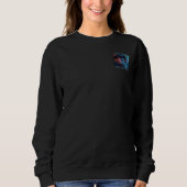 Quantum Eye Dinge Frauen schwarzes Sweatshirt Tasc (Vorderseite)