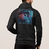 Quantum Eye Dinge Männer Bella schwarze Kapuzenjac Hoodie (Rückseite)