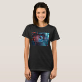 Quantum Eye Frauen schwarzer T - Shirt (Vorne ganz)