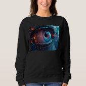 Quantum Eye Frauen schwarzes Sweatshirt (Vorderseite)