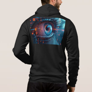 Quantum Eye Herren schwarzes Bella Kapuzen-Sweatsh Hoodie