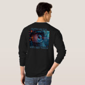 Quantum Eye Herren schwarzes Langarmshirt bk T-Shirt (Schwarz voll)