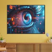 Quantum Eye Leinwanddruck mit Rahmen (Insitu (Wohnzimmer))