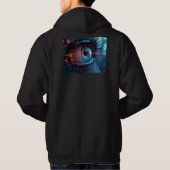 Quantum Eye Männer schwarz gekratztes Sweatshirt z (Rückseite)