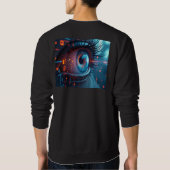 Quantum Eye Männer schwarzes Sweatshirt Rückenansi (Rückseite)