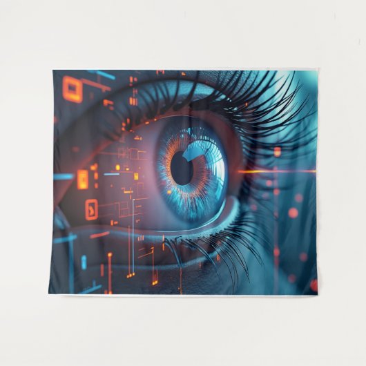 Quantum Eye tapestry Wandteppich (Vorderseite (Horizontal))