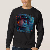 Quantum Eye Tech Herren schwarzes Sweatshirt (Vorderseite)