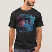 Quantum Eye Tech Herren schwarzes T-Shirt (Vorderseite)