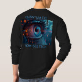 Quantum Eye Tech Männer schwarzes langärmeliges Sh T-Shirt (Rückseite)