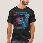 Quantum Eye Tech Männer schwarzes T-Shirt (Vorderseite)