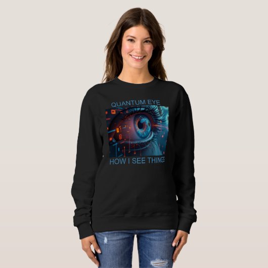 Quantum Eye things women black sweatshirt (Vorne ganz)